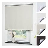 Liedeco® Rollo, Fenster Rollo, Kettenzug-Rollo / 202 x 180 cm (Breite x Höhe), beige / Thermo-Beschichtung, Verdunkelnd, Blickdicht / viele Farben, Größen und Typen / Breiten 60-200 cm / viele Farben, Größen und Typen / Breiten 60-200 cm / variable Montage möglich