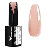 VENALISA Gellack Natur Natur Rosa 15ml Shellac UV Negellack nude Rosa Jelly Gel Transparent nudefarben Gel Nagellack Langlebiges Pastell Gel Nageldesigns für DIY Nageldesign