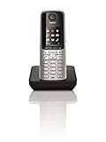 Gigaset S810H Telefon - Schnurlostelefon / Universal Mobilteil - mit Farbdisplay - Dect-Telefon - schnurloses Telefon / Freisprechen / Router - kompatibel, platin