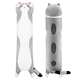 Katze Kuscheltier,90cm plüschtier Katze stofftier Katze Kissen Katze plüsch Katze Stuffed Animals Plush Toy Cuddly Toy Geburtstag,Weihnachten,Valentinstag Gift for Children Girlfriend