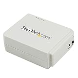 StarTech.com 1 Port USB WLAN 802.11 b/g/n Printserver mit 10/100 Mb/s Ethernet Anschluss - Wireless-N Druckerserver / Print Server