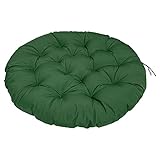 KRUPTI Papasan Chair Cushion,Papasan-Kissen,Floor Cushion for Swinging Chair,Papasansessel Kissen,Round Papasan Armchair,Outdoor Patio Swivel Chair Cushion,Bei(Size:50x50cm,Color:Grün)