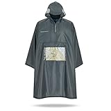 STANDWERK® Regenponcho Herren & Damen - Mit Ärmel und geschlossenen Seiten für rundum Schutz - Windsicherung gegen Stürme - Regencape 100% wasserdicht (L/XL)