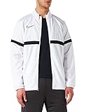 Nike Mens Academy 21 Woven Track Jacket, White/Black/Black/Black, M