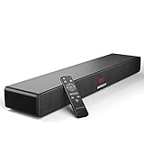 MEREDO Soundbar 2.1 Holz für TV Geräte 150W Soundbar mit integriertem Subwoofer mit HDMI ARC,Optisch,AUX,Blueooth,5 EQ-Modi Lautsprecher Soundsystem für Fernseher tiefer Bass für Heimkino-71cm