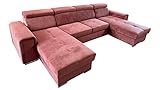 Ecksofa mit Schlaffunktion Fondi II XXL Sofa U-Form Big Sofa Modern Bettkasten 19