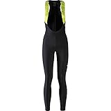 GORE WEAR Damen Thermo Fahrrad-Trägerhose Progress, Mit Sitzpolster, 36, Schwarz/Neon-Gelb