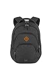 Travelite Rucksack Handgepäck mit Laptop Fach 15,6 Zoll, Gepäck Serie BASICS Daypack Melange: Modischer Rucksack in Melange Optik, 096308-05, 45 cm, 22 Liter, anthrazit (grau)