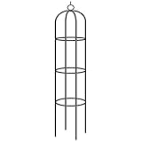 Deuba Rosensäule Rosenbogen Rankgitter Obelisk Rankhilfe 200 x 40cm pulverbeschichtetes Metall witterungsbeständig