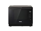 Panasonic NN-CS88LBEPG 4 in 1 Dampf Kombiofen mit Dampf, Mikrowelle, Grill, Konvektion, Inverter Technologie, 31 l, 36 Automatikprogramme, 2 stufiges Kochen, Kindermenü, Schwarz anthrazit