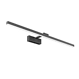 Klighten LED Spiegelleuchte 24W Bilderleuchte 180° Einstellbar Badlampe Wandbeleuchtung Wasserdicht IP44 Kaltes Weiß 5500K, Schwarz