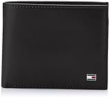 Tommy Hilfiger Herren Geldbörse Eton Mini CC Wallet aus Leder, Schwarz (Black), Onesize