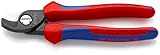 Knipex Kabelschere brüniert, mit Mehrkomponenten-Hüllen 165 mm 95 12 165