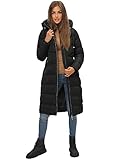 OZONEE Damen Mantel Wintermantel Winterjacke Jacke Parka Übergangsjacke Coat Wärmemantel Wärmejacke Winter Herbst Lang Warm Stehkragen Outdoor Gepolstert JS/M736/392 SCHWARZ L