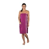 Schiesser Damen Saunakilt Rom, 100% Baumwolle, Farbe:Fuchsia