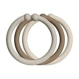 BIBS LOOPS 12er-Pack. BPA-frei. Lebensmittelecht. 100 % frei von BPA, PVC und Phthalaten, Sand / Dark Oak / Vanilla