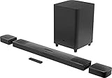 JBL Bar 9.1 True Wireless Surround – Sound Bar mit Subwoofer in Schwarz – Mit Dolby Atmos, DTS:X & abnehmbaren Lautsprechern