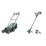 Bosch Akku-Rasenmäher CityMower 18 (18 Volt, ohne Akku, Schnittbreite: 32 cm, Rasenflächen bis 300 m²) & Akku Rasentrimmer EasyGrassCut 18-230 (1x Akku 2,0 Ah, 18 Volt System, 23 cm)