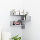 Dekoregal Wand Wandkonsole,Lounge Regal Bücherregal Storage Rack,Wand-Eckregal Betongrau 40x40x50 cm Spanplatte,Aufbewahrungsregal für Schlafzimmer, Wohnzimmer, Badezimmer, Küche, Büro