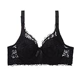 Duanminxi Prime Angebote Damen Mit Bügel Spitze Push Up Dirndl BH Spitze Starker Halt Sexy Bustier Atmungsaktiver Weich Klassische BH Bra für Alltag Große Größen Frauen Spitzen BH Mit Verstellbarem