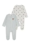 C&A Baby Jungen Pyjamas Onesie Regular Fit Streifen|Bedruckt weiß 80