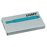 Lamy 1202741 T 10 Tinte 825 – Tintenpatrone mit großem Tintenvorrat in der Farbe Türkis für alle Lamy Patronenfüllhaltermodelle – 5 Stück / 1,25 ml