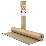 Kraftpapier braunes Papier 0,75m x 25m - Natürliches Geschenkpapier - Papierrolle 25m lang - Geschenkpapier braun - Ideales Paketpapier, Verpackungspapier für Umzug - Packpapier natur -