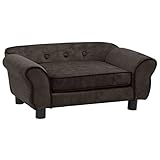 vidaXL Hundesofa Braun 72x45x30cm Plüsch Hundecouch Hundebett Haustiersofa