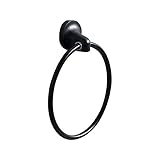 TDEOK Anhänger, Badezimmer, Wandmontage, WC-Hardware, Handtuch-Aufhängering, Ring, 3 ml, Küche, Esszimmer und Bar Auto Lappen Trocken (Black, One Size)