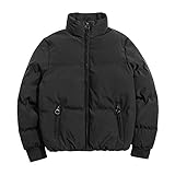 Jacke Damen Übergangsjacke 4xl Lange Ärmel Pufferjacke mit Stehkragen utdoorjacke Hybridjacke Daunenmantel Winterjacke Puffermantel Steppjacke Daunenjacke Loose Fit Isolationsjacke Wintermantel