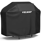 Velway Grill Abdeckhaube Gasgrill Grillabdeckung Regendicht BBQ Abdeckung Cover Schutzhülle Haube Staubdicht Grill Abdeckplane Grillschutz (147x61x117cm) —Schwarz