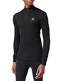 Odlo Herren ACTIVE WARM ECO Baselayer Langarm-Shirt mit 1/2 Reißverschluss & Stehkragen, Black, XL