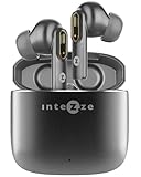 Intezze CLIQ – True Wireless Bluetooth Kopfhörer Kabellos, In Ear Ohrhörer, Bluetooth 5.2, IPX4 Wasserdicht, kompatibel mit Apple und Android, 4 integrierte Mikrofone, Premium Sound Bass, Grau