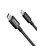 Anker 331 USB-C auf Lightning Kabel, New Nylon USB-C auf Lightning Ladekabel (100cm), Geeignet für iPhone 13 13 Pro 12 Pro Max 12 11 X XS XR 8 Plus, AirPods Pro, Unterstützt Power Delivery (Schwarz)