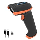 Tera Barcode Scanner 1D 2D QR Wireless Kabellos 2,4 GHz + Wired USB 2,0 Kabelgebunden Handscanner Barcodelesegerät 5 Mil Auflösung 100m Reichweite, Bildschirm-Scannen Unterstützt, Upgrade-Modell D5100