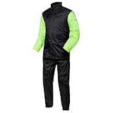 REBELHORN Unisex Rain suit, Schwarz/Fluo Gelb, M EU