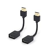 VCE 2 stück Hochgeschwindigkeits HDMI Verlängerungskabel 4K Hdmi Verlängerung Extension TV Stick Adapterkabel 14cm