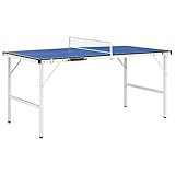 Tischtennisplatte mit Netz, 152 x 76 x 66 cm, blau, Sportartikel, Indoor-Spiele, Tischtennis, Tischtennisplatten