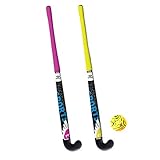 AK Sport Hockey Ball Hockey Set 2 Stöcke + Ball, gelb, 84 cm