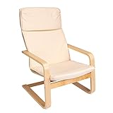 Ikea, Pello Schwingstuhl Chaise Longue, Birke und Stahl, Skin