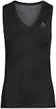 Odlo Damen ACTIVE F-DRY LIGHT ECO Baselayer Singlet mit V-Ausschnitt, Black, XL