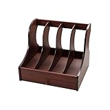 Desktop-Zeitschriftenhalter-Rack Hölzernes Aktenregal Desktop-Datei-Aufbewahrungsbox Aktenbox Büroaufbewahrung Mehrschichtiges Datenregal Ordnerregal Bücherregal mit Schubladen for Office Home Schoo