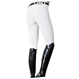 PMDKLSPQ Damen Reithose Hohe Taille Reitleggings Vollbesatzreithose Waschbar Vollbesatz Reithose Fitnesshose Reithose Sommer Flexibel Sportshose