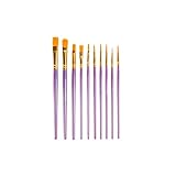 BVSPA 10-teiliges Künstler-Pinsel-Set, Nylonhaar, für Acryl, Öl, Aquarell, professionelle Kunstmalerei Tools