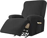 EEKBNEJQ Cutlery Oversized Stretch Recliner Cover Plush Deck Chair Cover with Elastic Base Furniture Covers for Recliner Chair with Side Pocket for Living Room