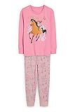 C&A Kinder Mädchen Pyjamas Pyjama Regular Fit Motivprint|Bedruckt Spirit - wild und frei pink 122