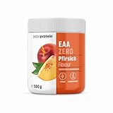 betterprotein - Premium EAA Zero – Alle essentiellen Aminosäuren mit hohem BCAA Gehalt. Hochdosiert - 500 g Pulver (50 Portionen) (Pfirsich)