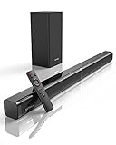 ULTIMEA 2.1 Soundbar für TV Geräte, Bluetooth TV Soundbar mit Subwoofer, 3D Surround Heimkino Soundsystem für Fernseher, TV Lautsprecher mit 5 EQ Modi mit Optisch/AUX/USB/SD