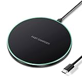 PDKUAI 20W Wireless Charger,Schnelle Kabelloses Ladepad mit Type-C für iPhone 12 13 14 11 Plus Mini Pro Max/SE/XS/X/XR/8,AirPods 3/Pro,Samsung Galaxy S22/S21/S20/S10/S9,Note 20/10/9,Galaxy Buds/2/Pro