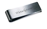 Schmalz® Geldklammer - aus Edelstahl - inklusive Gravur und hochwertiger Geschenkverpackung - für Damen und Herren - selbst online Personalisieren - Money Clip - Geldscheinklammer